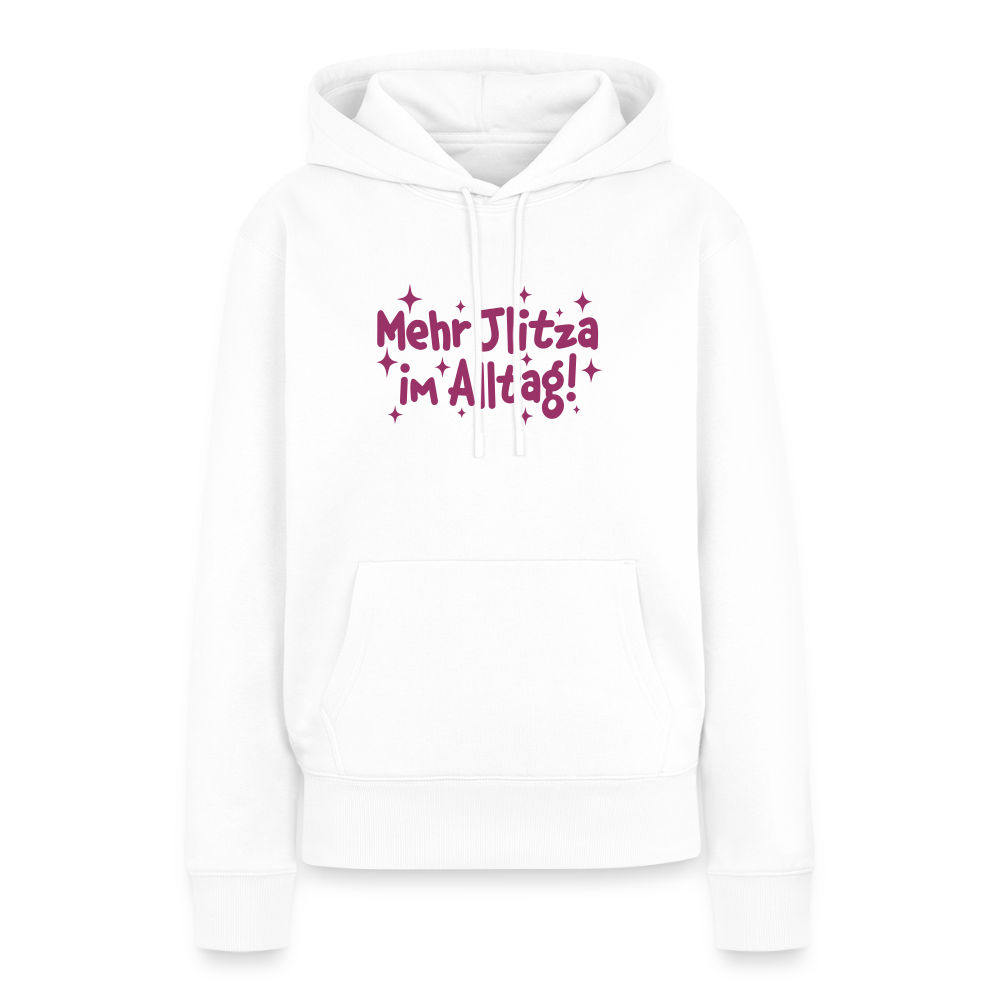 Mehr Jlitzer im Alltag! - Frauen Premium Hoodie - Weiß