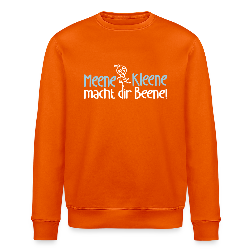 Meene Kleene macht dir Beene! - Unisex Bio Sweatshirt - Tieforange