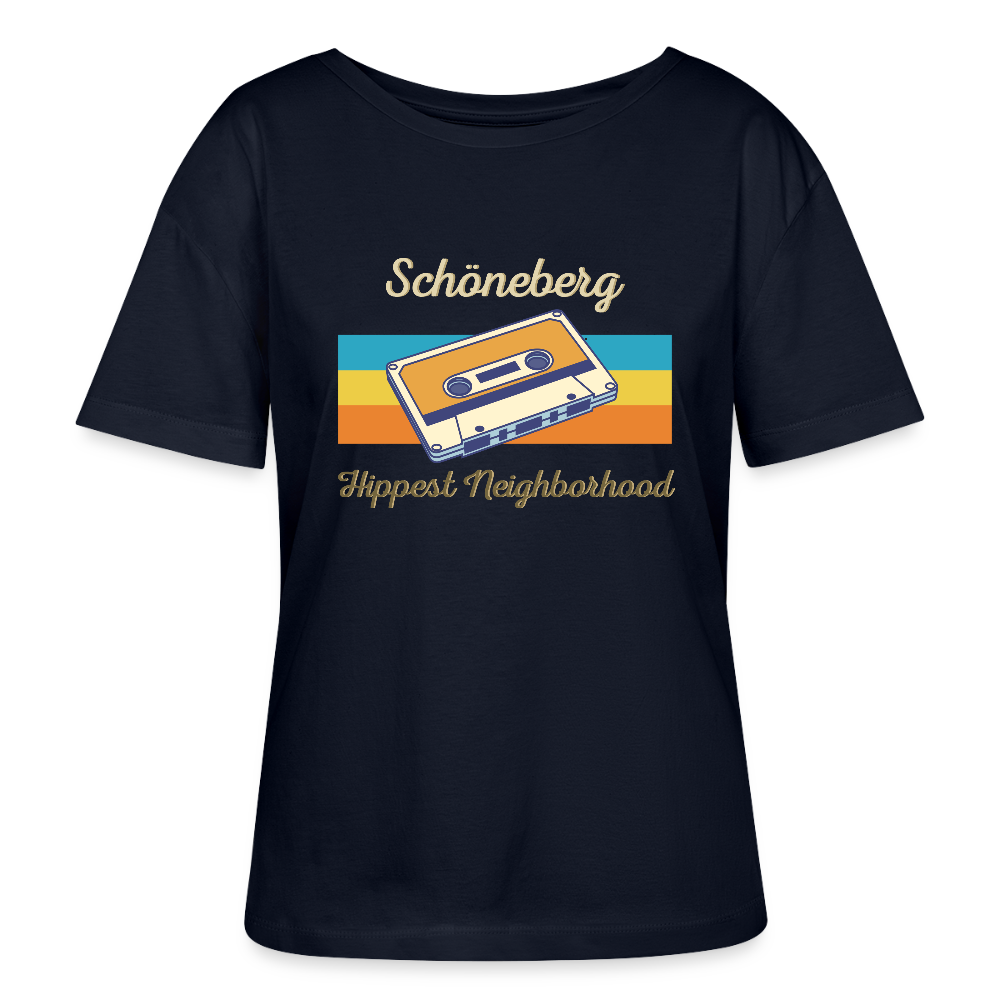 Schöneberg Hippest Neighborhood - Relaxed Rundhals Frauen Bio-T-Shirt - Navy