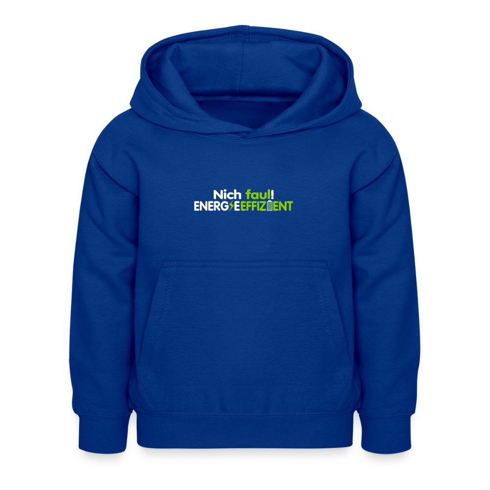 Nich faul! Energieeffizient! - Kinder Hoodie - Royalblau