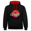 Dit Is Dufte - Kontrast Hoodie - Schwarz/Rot