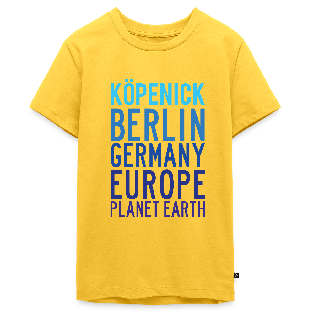 Köpenick Planet Earth - Teenager Premium T-Shirt - Gelb