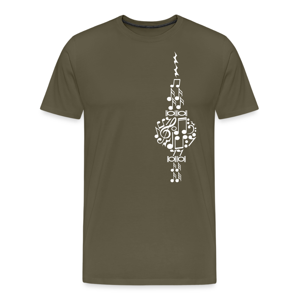 Fernsehturm der Noten - Männer Premium T-Shirt - Khaki