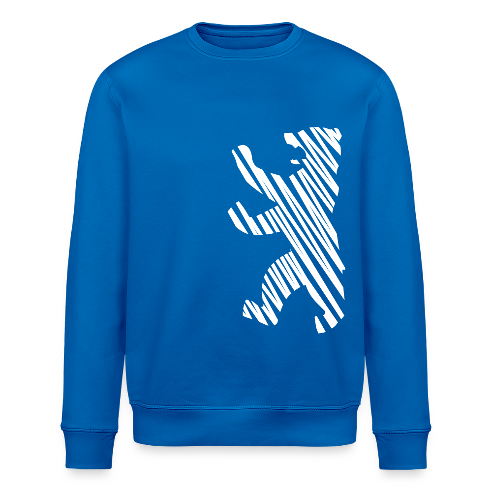 Berliner Bär im Netz - weiß - Unisex Bio Sweatshirt - Königsblau