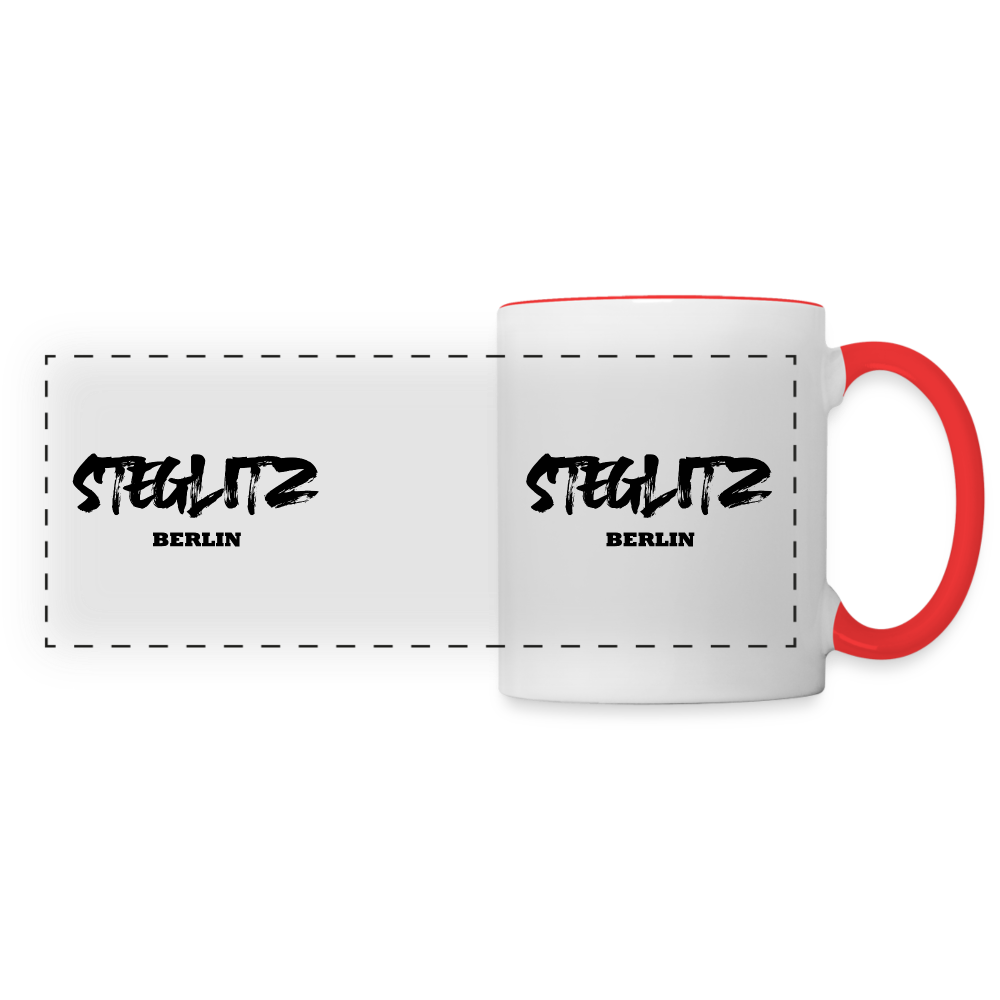 Steglitz - Tasse zweifarbig - Weiß/Rot