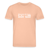 Wenn de dit liest, hör uf! - Unisex Bio T-Shirt - Pfirsich