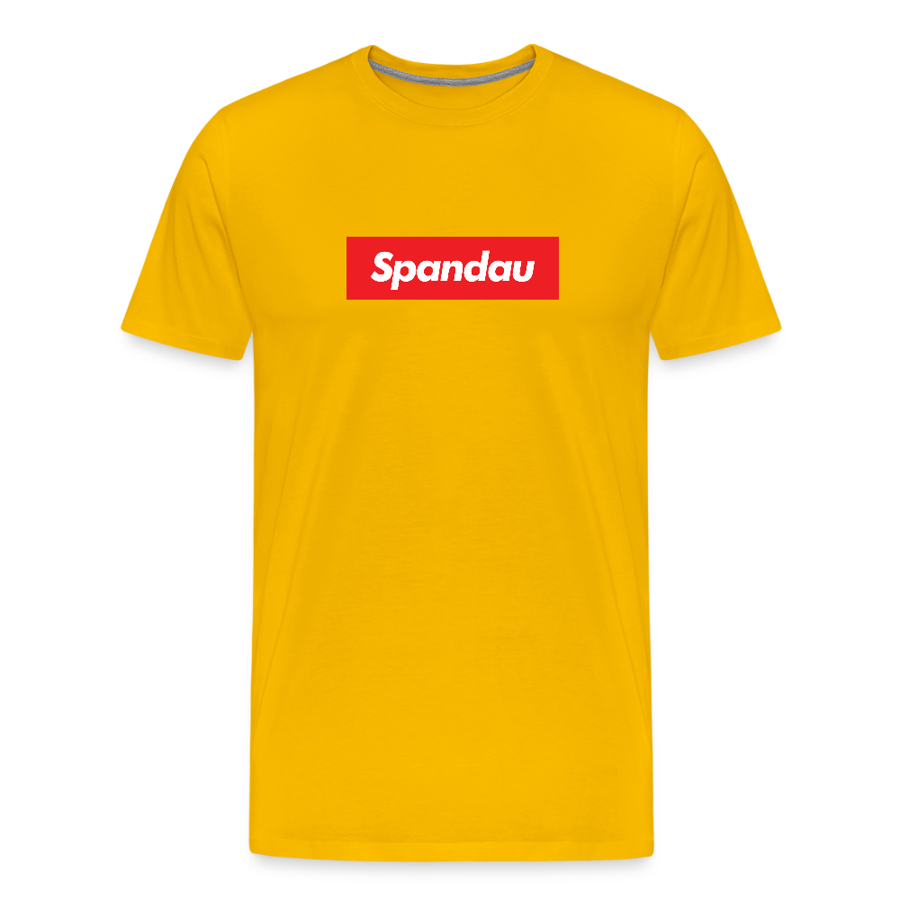 Spandau rot - Männer Premium T-Shirt - Sonnengelb