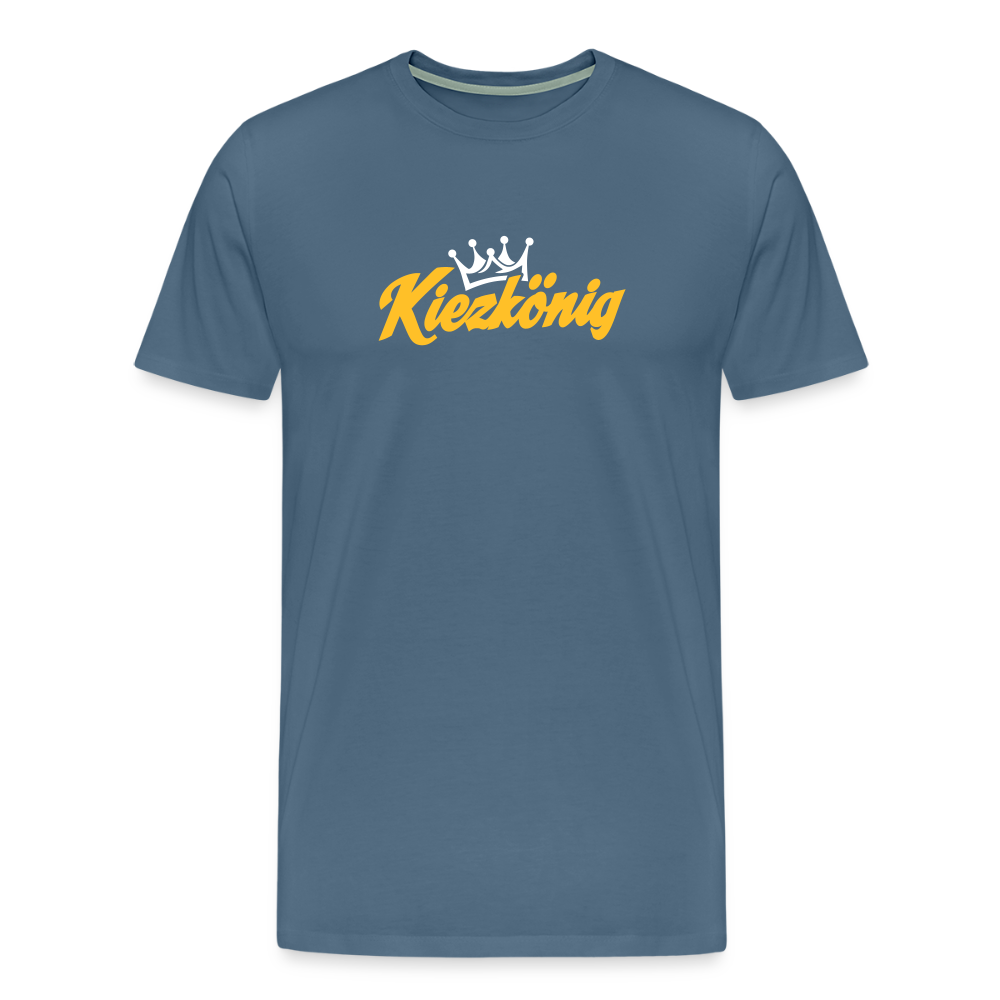 Kiezkönig - Männer Premium T-Shirt - Blaugrau