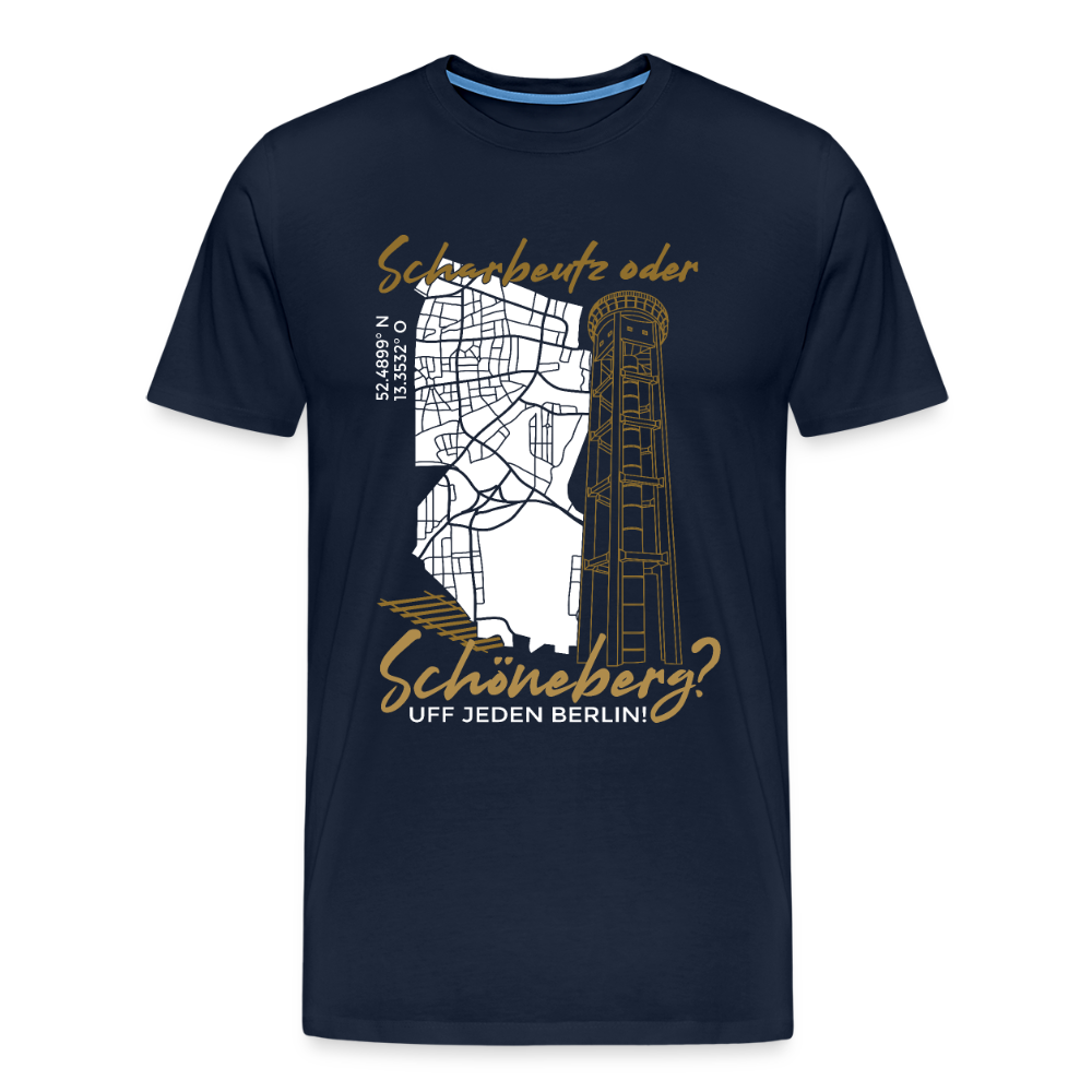 Scharbeutz oder Schöneberg - Männer Premium T-Shirt - Navy