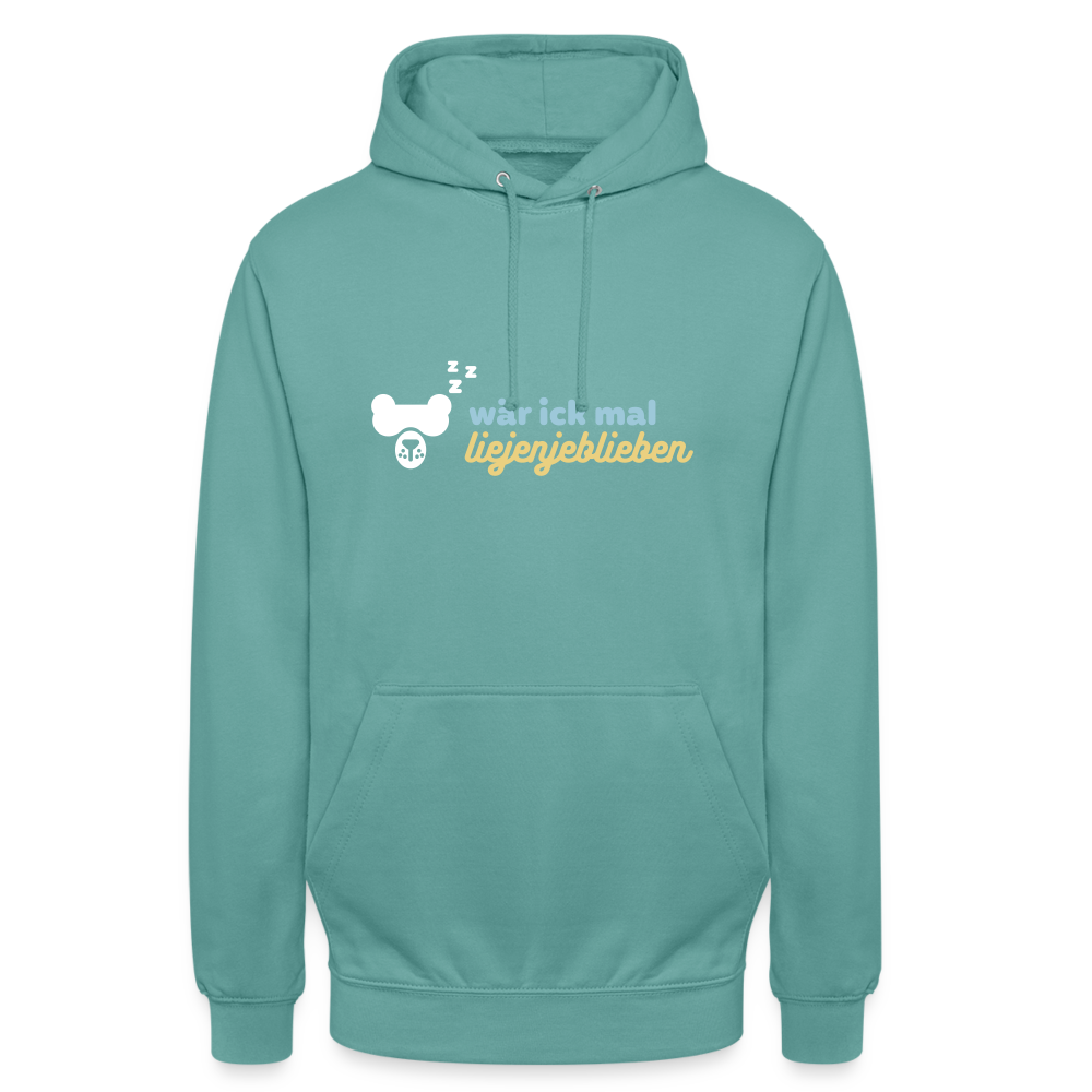 wär ick mal liejenjeblieben - Unisex Hoodie - Pastelltürkis