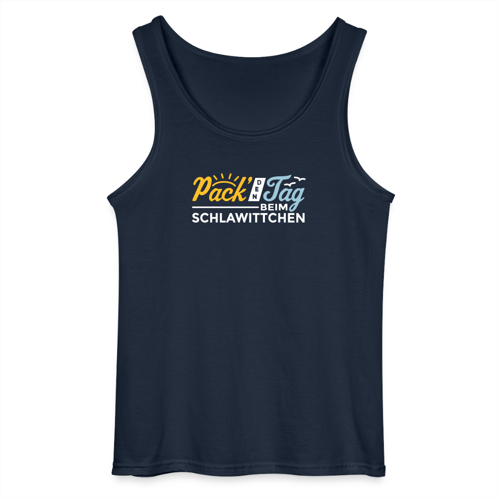 Pack' den Tag beim Schlawittchen - Männer Tank Top - Navy