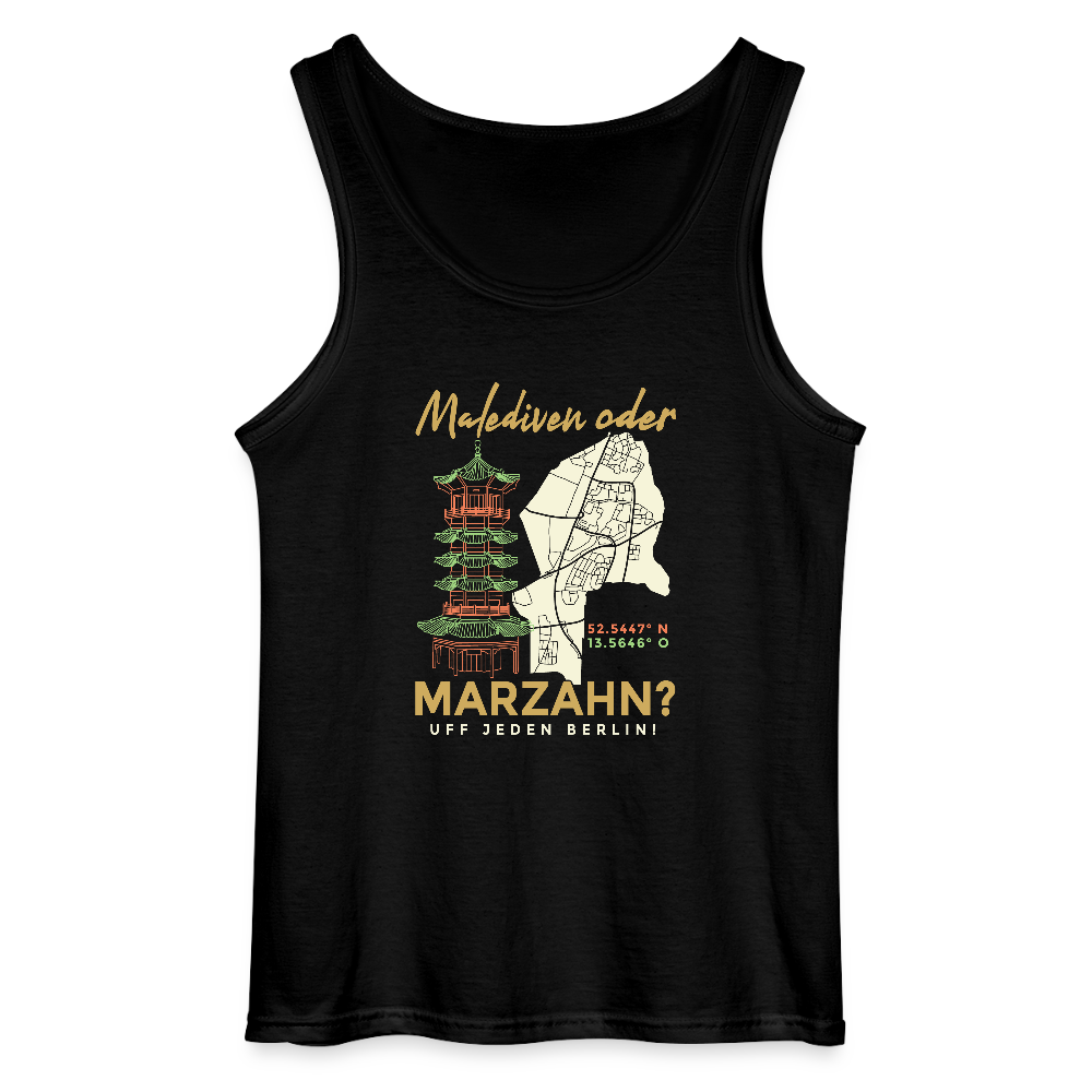Malediven oder Marzahn - Männer Tank Top - Schwarz