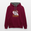 Stockholm oder Steglitz - Kontrast Hoodie - Weinrot/Anthrazit
