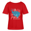 Trinidad oder Treptow - Relaxed Rundhals Frauen Bio-T-Shirt - Rot