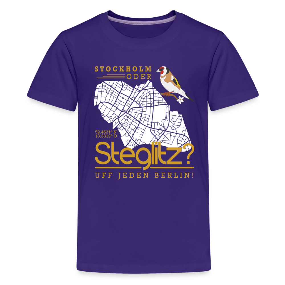 Stockholm oder Steglitz - Teenager Premium T-Shirt - Lila