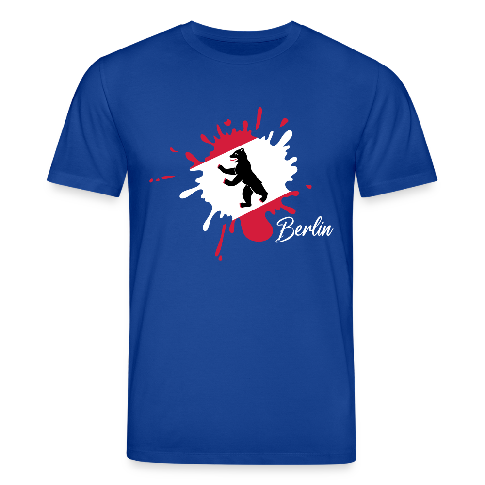 Berlin Klecks Bär - Unisex Bio T-Shirt - Dunkelblau