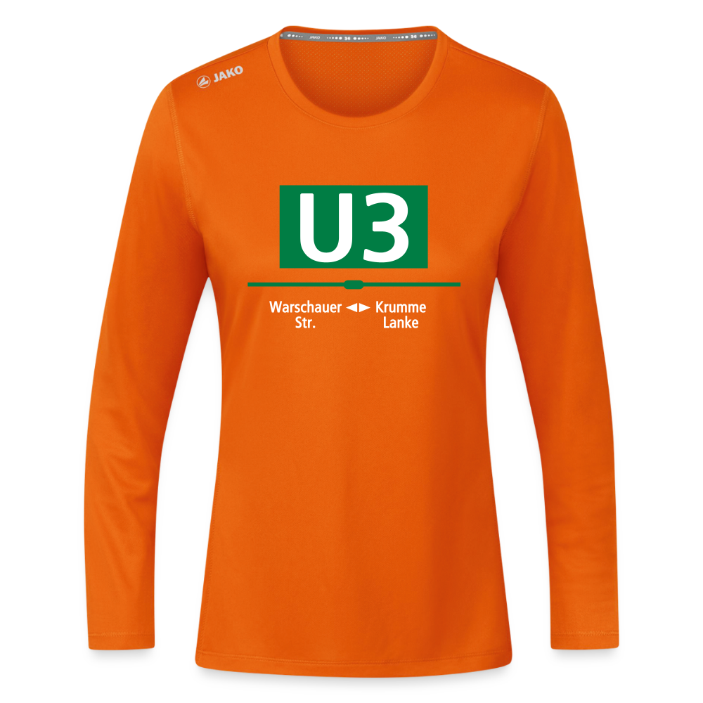 U3 - Frauen Sport Langarmshirt - Neonorange