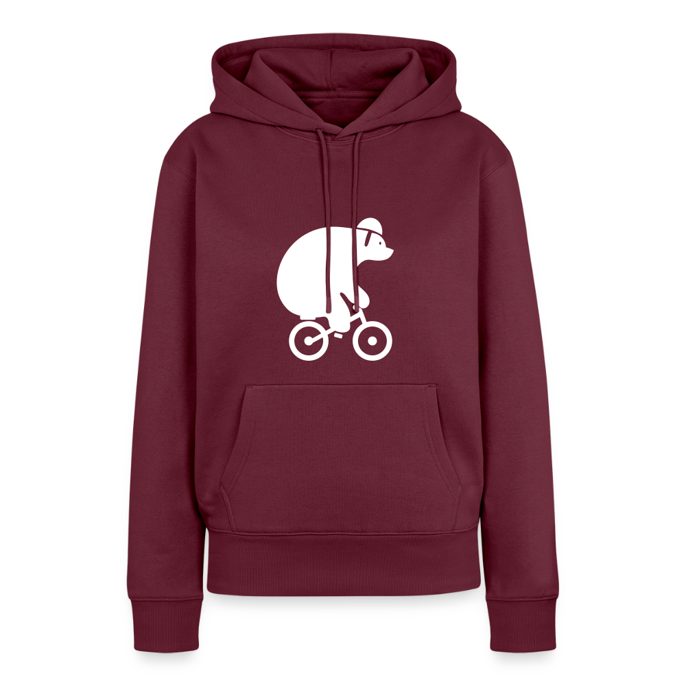 Fahrradbär - Frauen Premium Hoodie - Burgunderrot