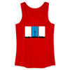 Berliner Skyline in Streifen - Frauen Bio Tank Top - Rot