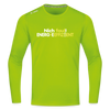 Nich faul! Energieeffizient! - Männer Sport Langamshirt - Neongrün
