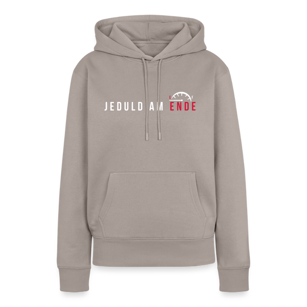Jeduld am Ende - Frauen Premium Hoodie - Taupe