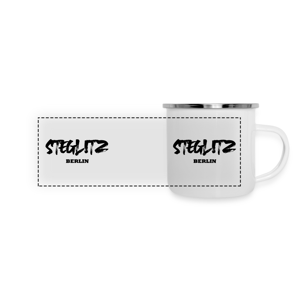 Steglitz - Emaille Tasse - Weiß