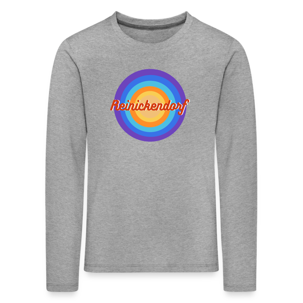 Reinickendorf retro - Kinder Langarmshirt - Grau meliert