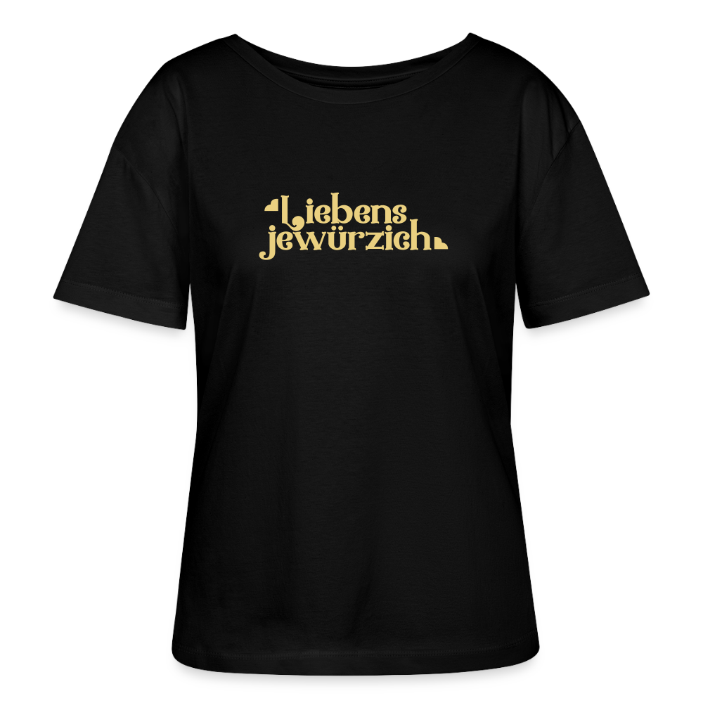 Liebensjewürzich - Relaxed Rundhals Frauen Bio-T-Shirt - Schwarz