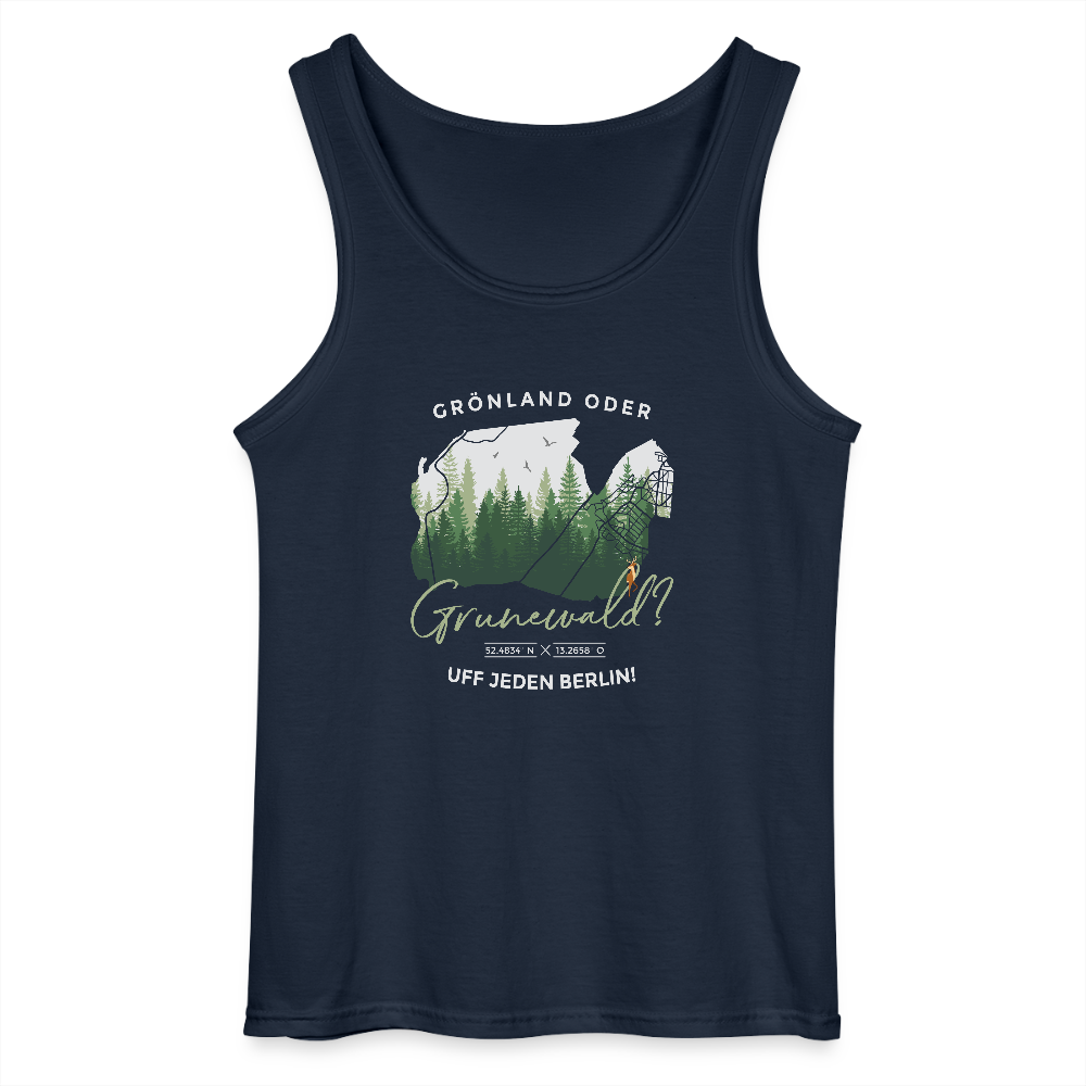 Grönland oder Grunewald - Männer Tank Top - Navy