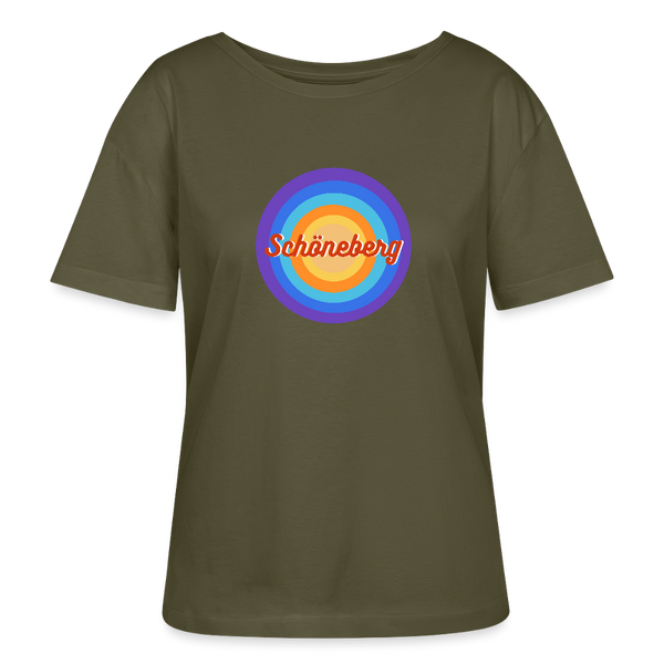 Schöneberg retro - Relaxed Rundhals Frauen Bio-T-Shirt - Khaki