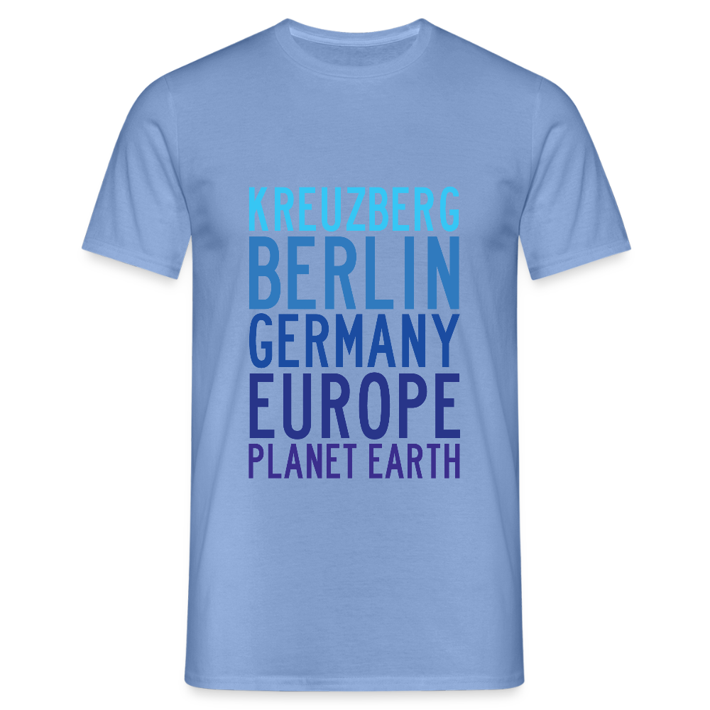 Kreuzberg - Planet Earth - Männer Premium T-Shirt - carolina blue