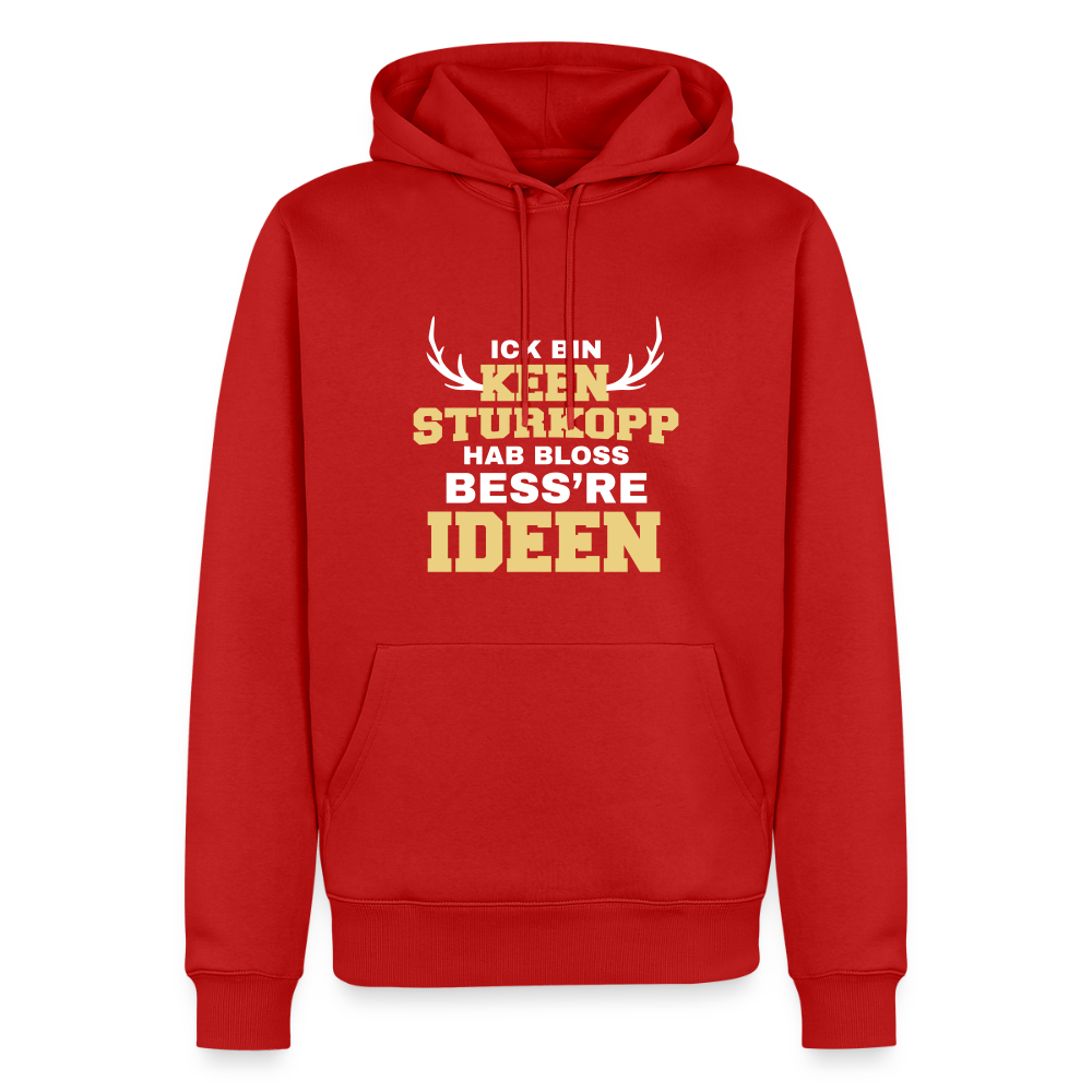 Ick bin keen Sturkopp - Männer Premium Hoodie - Rot