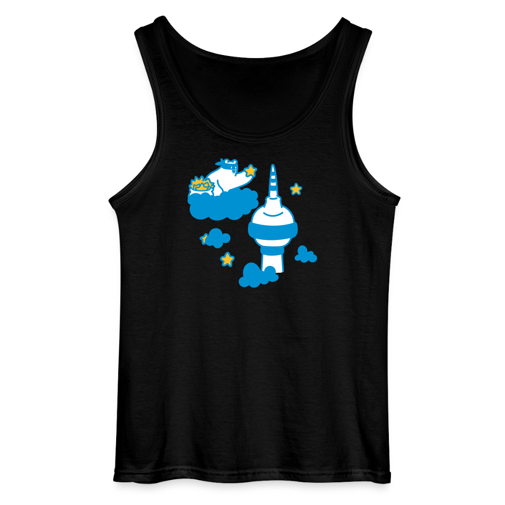 Berliner Bär bei Nacht - Männer Tank Top - Schwarz