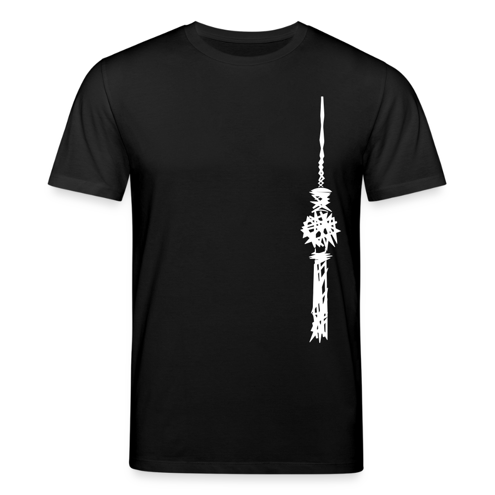 Fernsehturm Zick zack - Unisex Bio T-Shirt - Schwarz
