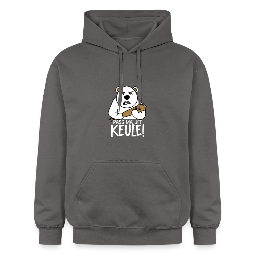 Pass ma uff Keule - Hoodie - Dunkelgrau