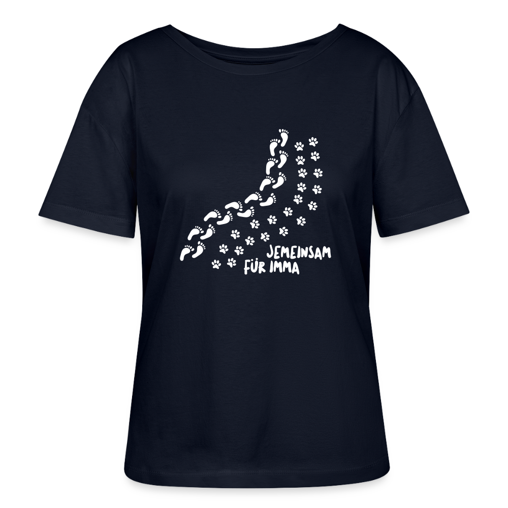 Jemeinsam Für Imma - Relaxed Rundhals Frauen Bio-T-Shirt - Navy