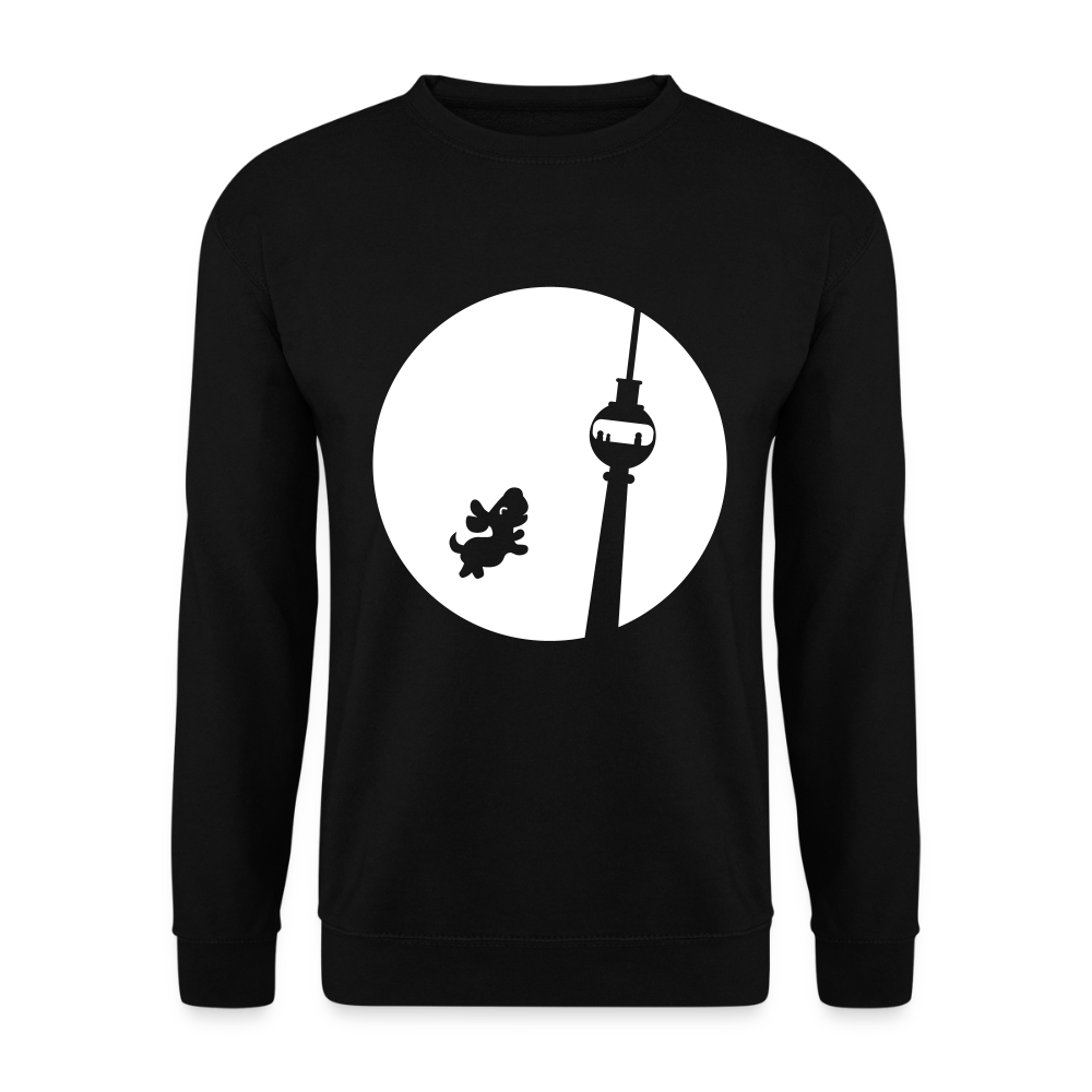 Hund am Fernsehturm - Unisex Pullover - Schwarz
