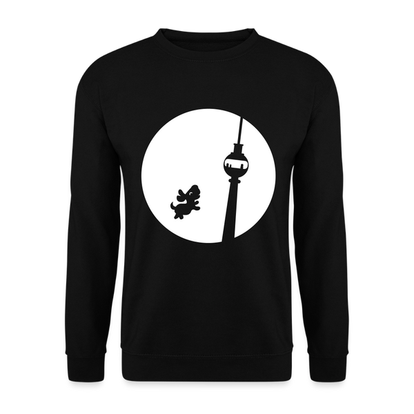 Hund am Fernsehturm - Unisex Pullover - Schwarz