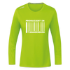 PRODUZIERT IN BRANDENBURG - Frauen Sport Langarmshirt - Neongrün