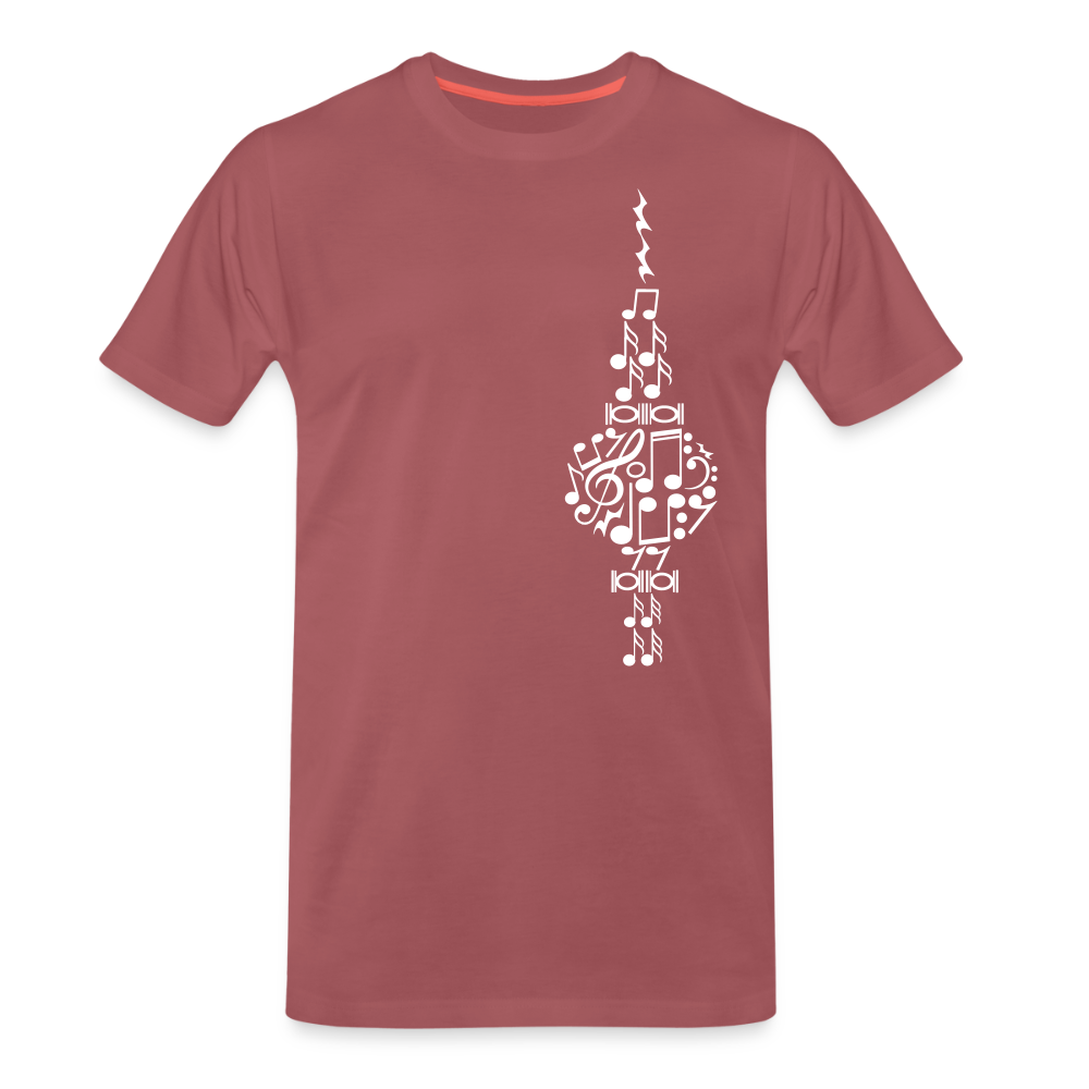 Fernsehturm der Noten - Männer Premium T-Shirt - washed Burgundy