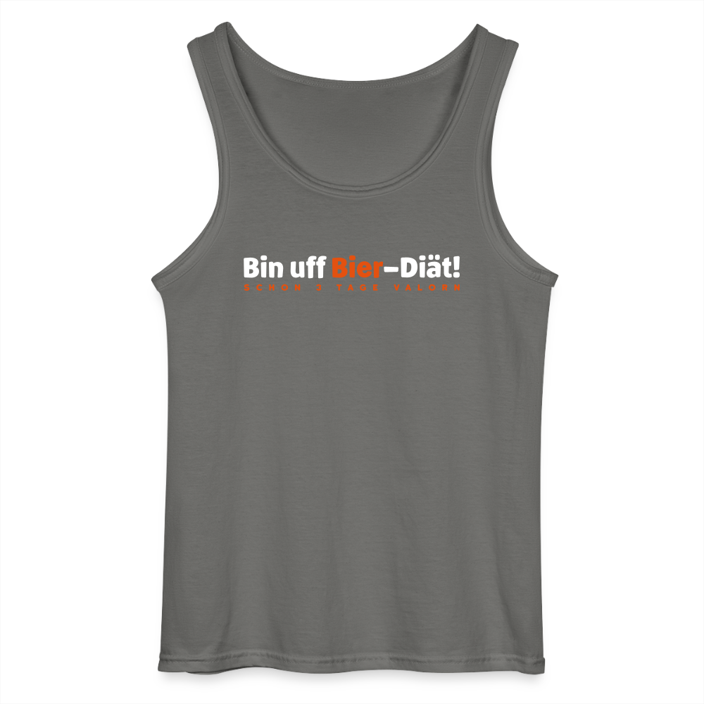 Bin uff Bier-Diät! (schon 3 Tage valorn) - Männer Tank Top - Anthrazit
