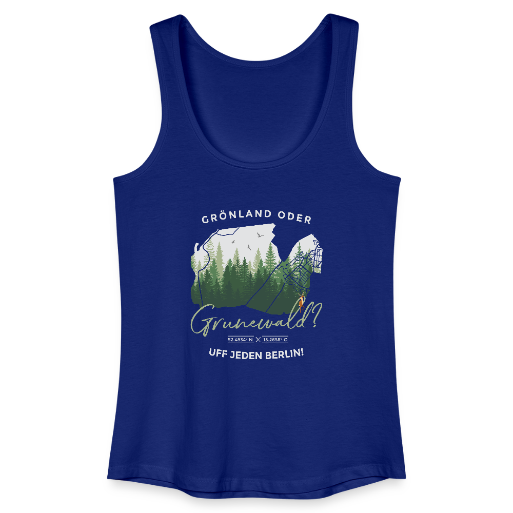 Grönland oder Grunewald - Frauen Bio Tank Top - Königsblau