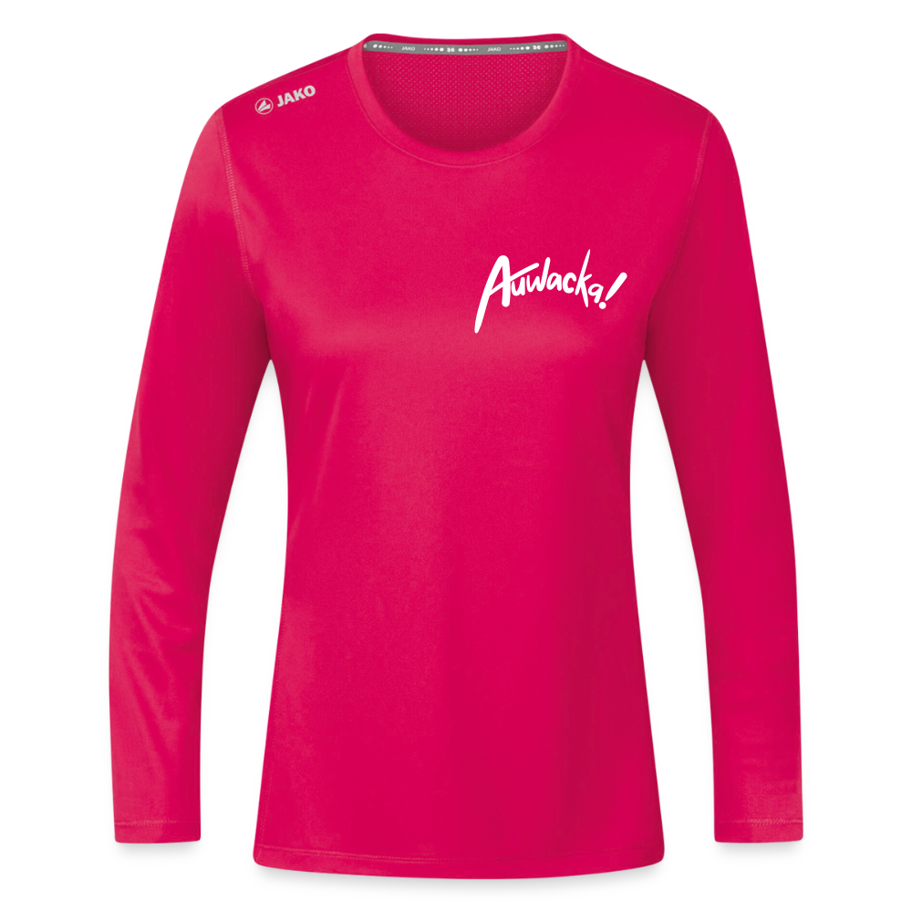 Auwacka! - Frauen Sport Langarmshirt - dunkles Pink