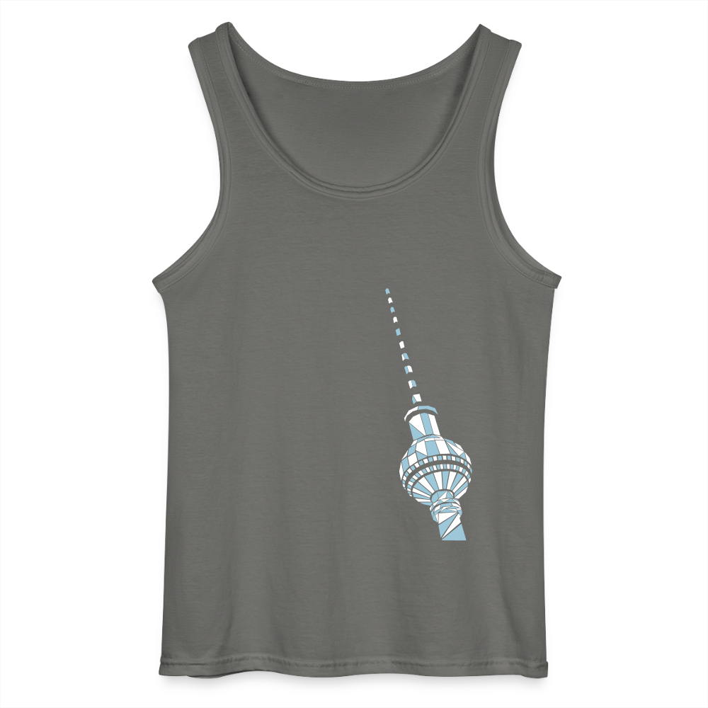 Fernsehturm Geometrie - Männer Tank Top - Anthrazit