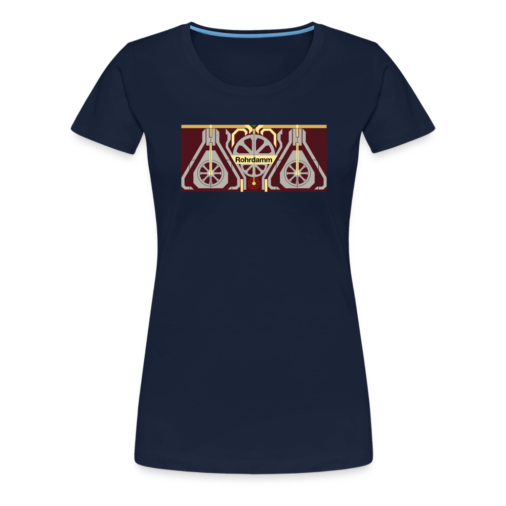 Rohrdamm  - Frauen Premium T-Shirt - Navy