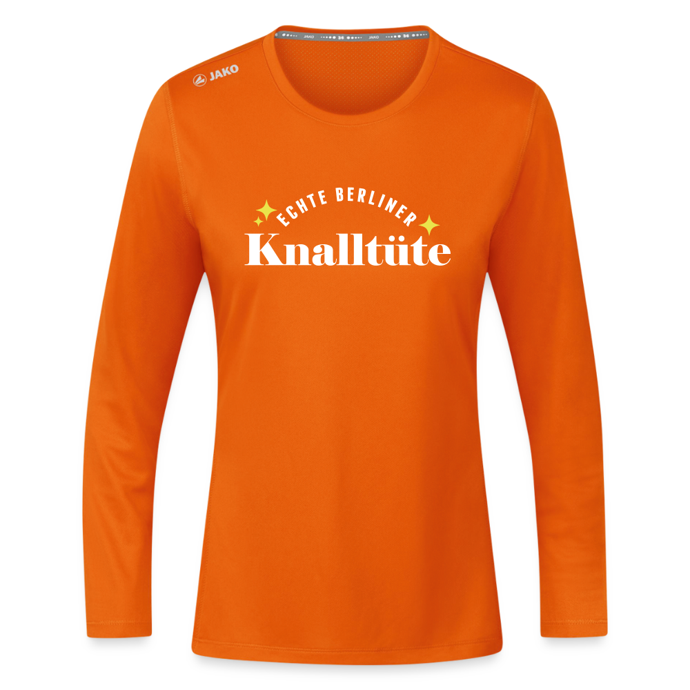 Knalltüte - Frauen Sport Langarmshirt - Neonorange