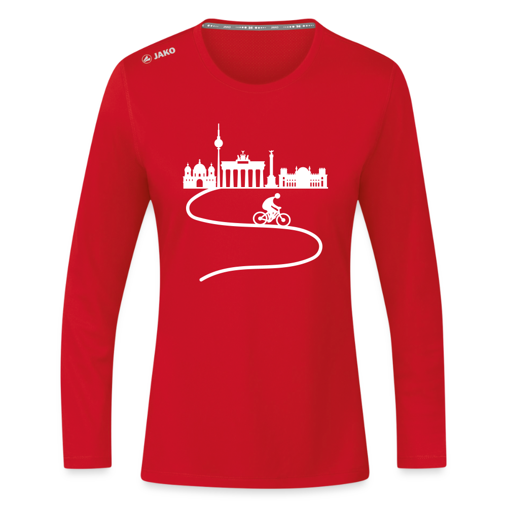 Aus der Stadt - Frauen Sport Langarmshirt - Rot