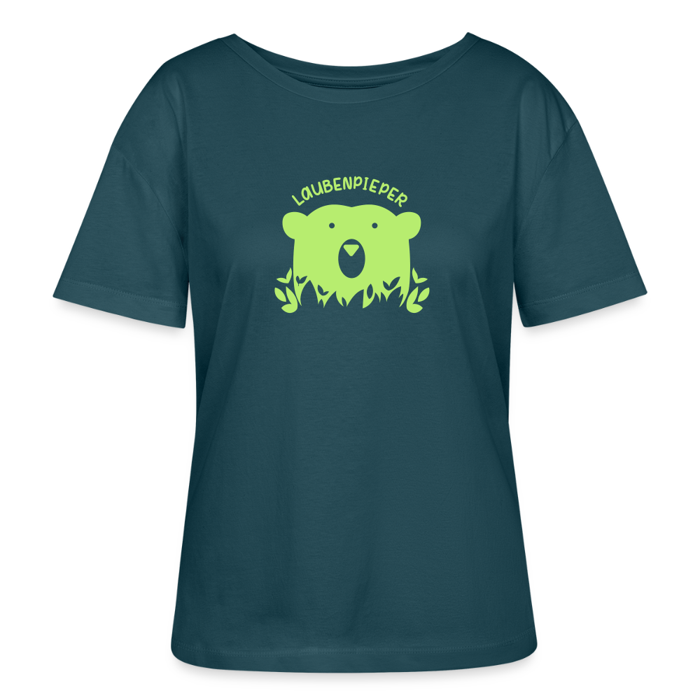 Laubenpieper - Relaxed Rundhals Frauen Bio-T-Shirt - Dunkles Petrol