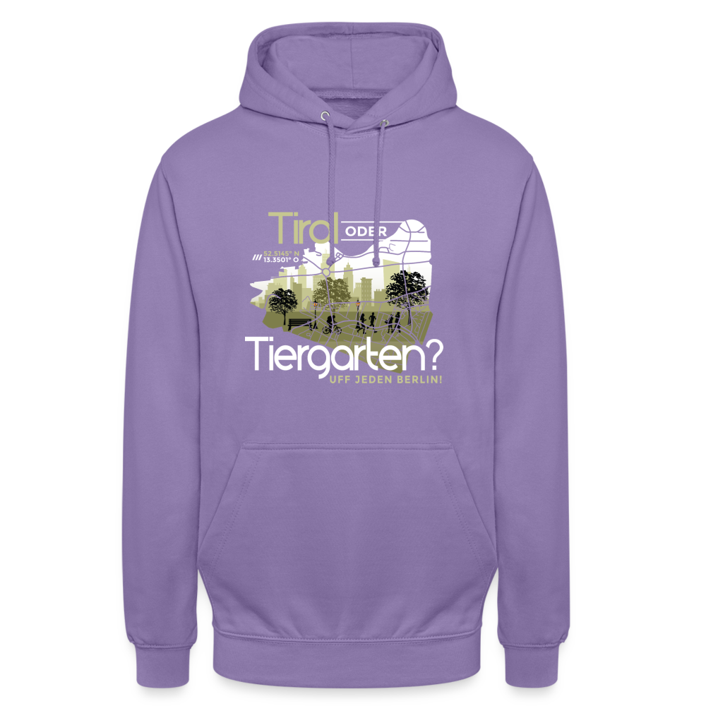Tirol oder Tiergarten - Unisex Hoodie - Lavendel