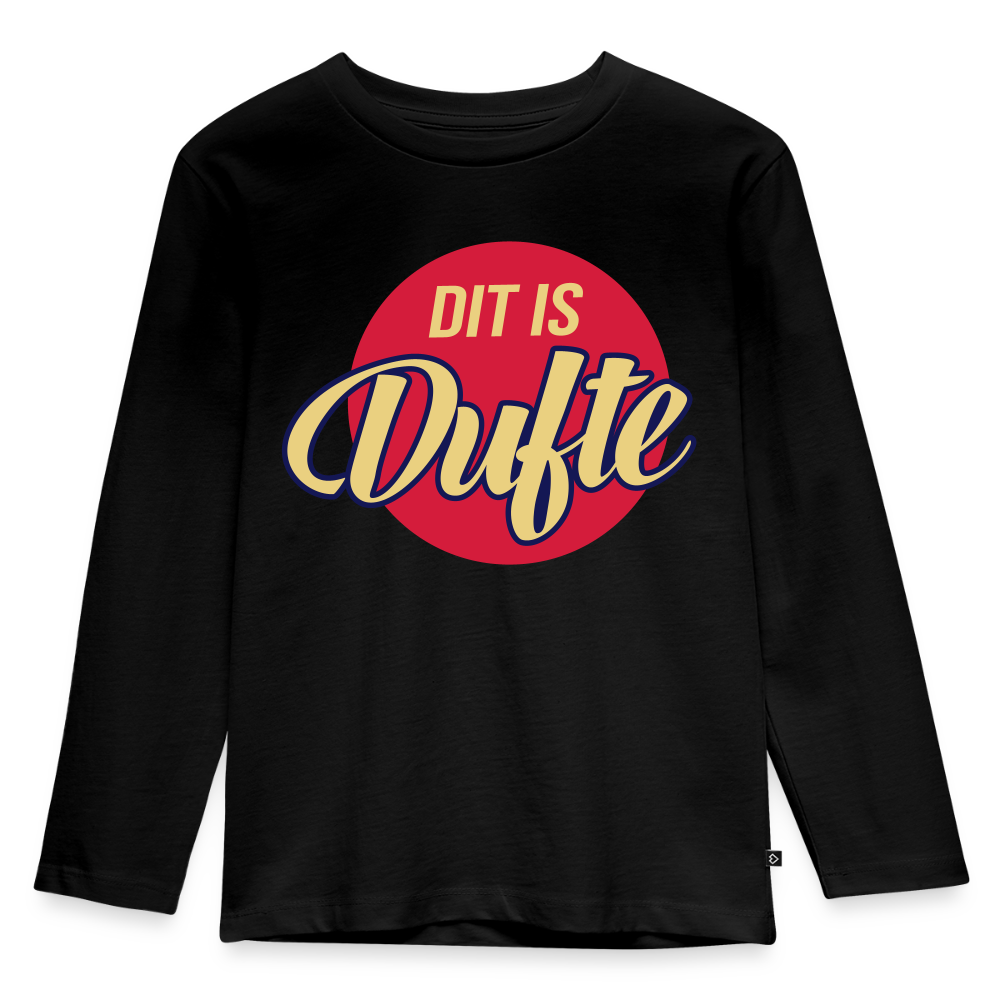 Dit Is Dufte - Kinder Langarmshirt - Schwarz
